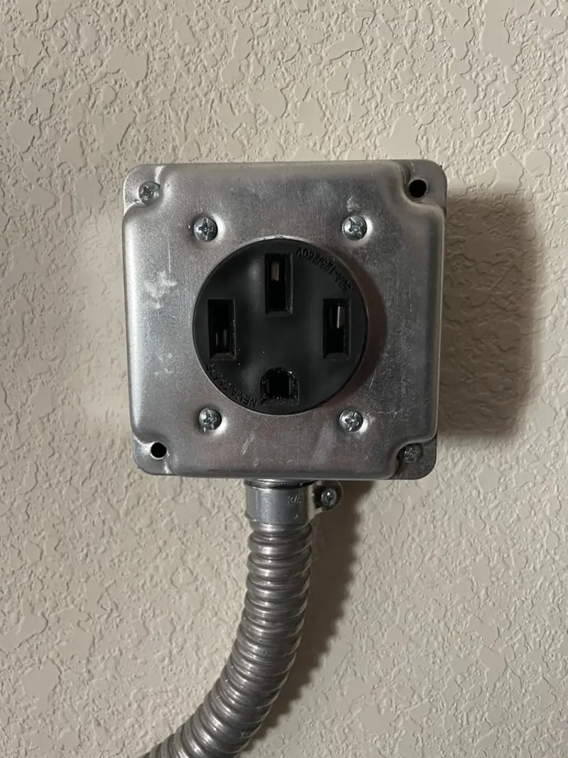 NEMA 14-50 outlet installed for Electrical Panel Upgrade in Bushnell